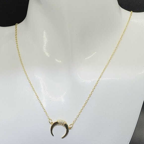 Starain Dainty Gold Moon Necklace Layering - Picture 2 of 2
